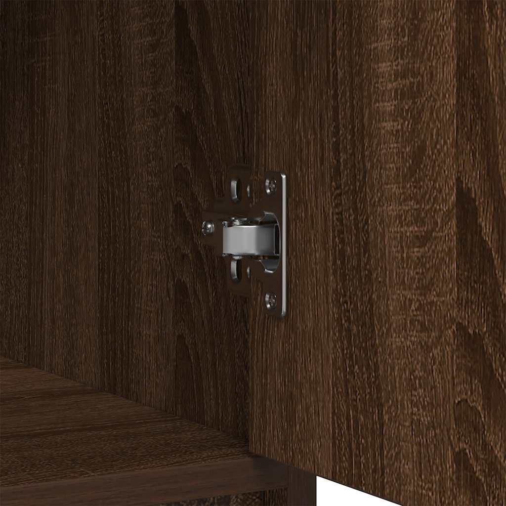 Sideboard with Drawers and Doors Brown Oak 73x31x90 cm